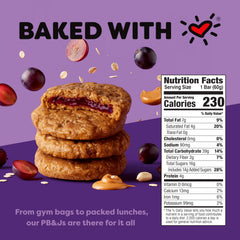 Unwrapped Bobo's bar with visible grape jelly center and grab-and-go convenience
