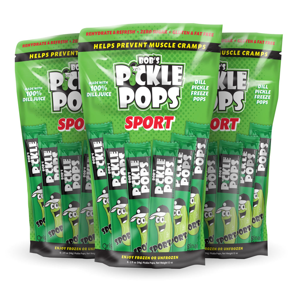 Bob's Pickle Pops front packaging showing product and benefits