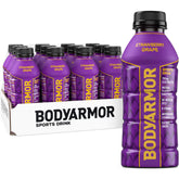 BODYARMOR front packaging showing strawberry grape bottle and benefit of natural hydration