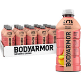 BODYARMOR Peach Mango front packaging showing label and bottle benefits