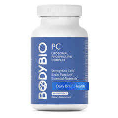 BodyBio front label showing product name and benefits, trust in tested formula