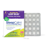 Boiron SleepCalm front packaging showing bottle and brand for quick identification and trust