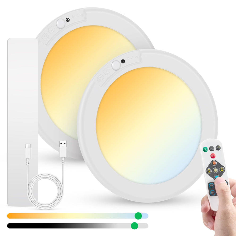 Bojim front view showing compact ceiling light and clean design for easy placement
