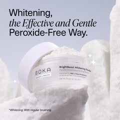 Boka being used with toothbrush demonstrating gentle effective clean