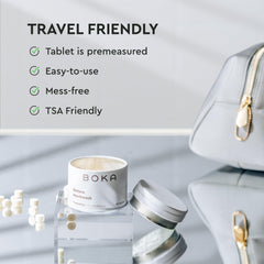 Boka tablet in hand scale comparison showing small size and easy portability