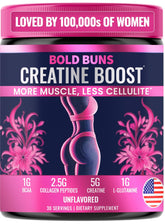 Bold Buns front tub showing product branding and clean packaging benefits