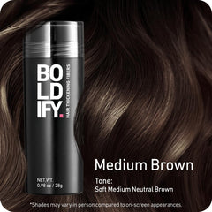 Boldify fibers open top close-up demonstrating easy dispense and quick coverage
