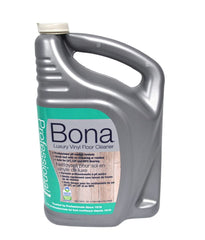 Bona 1-gallon bottle front label showing product and clear cleaning benefits
