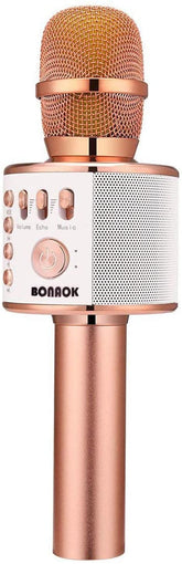 BONAOK Q37 front view showcasing rose gold finish and speaker, stylish and portable