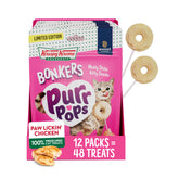 Bonkers Purrpops front packaging showing limited edition design and benefits