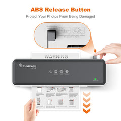 Bonsaii laminator sealing a photo, preserves memories benefit