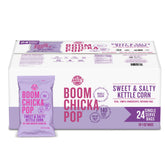 BOOMCHICKAPOP front packaging showing kettle corn and serving convenience