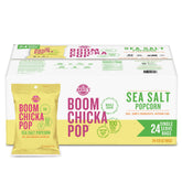 BOOMCHICKAPOP front packaging showing 24-count convenience and brand