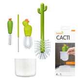 Boon cacti set front view showing four brushes and draining vase for tidy drying