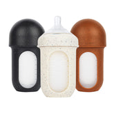 Boon Nursh front packaging showing speckle bottles and easy assembly benefit