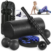BORNEW foam roller front view showing firm texture and durability benefit