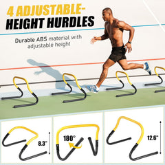 BORNEW hurdle close-up showing 180-degree rotation for adjustable height