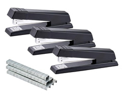 Bostitch stapler front view showing full-strip capacity and reliable feed