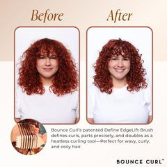 Bounce Curl side edge detail showing medium-spaced bristles for curl clump separation