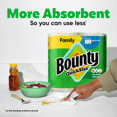 Bounty sheet tear demonstration showing quick-size convenience benefit