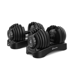 Bowflex 552 front view showing compact pair and space saving