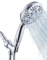 BOWGER showerhead front view showing full-body coverage benefit