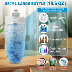 BPAWA refillable spray bottle detail illustrating large 550ml capacity benefit