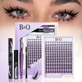 B&Qaugen front packaging showing complete fairy lash clusters kit for easy at-home use