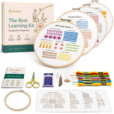 Bradove front packaging showing complete beginner embroidery kit benefits