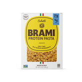 BRAMI front packaging cubetti penne showing nutrition and Italian origin benefit