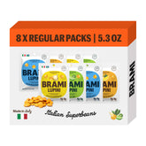 BRAMI front packaging showing variety pack and benefits for easy selection