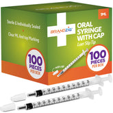 BRANDZIG front view of 100-pack showing sealed syringe packaging and convenience