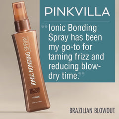 Brazilian Blowout being applied to damp hair to seal cuticle and reduce frizz