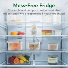 BreezyHome close-up of removable colander draining water keeping produce crisp