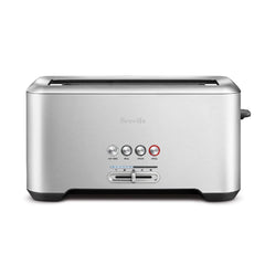 Breville Bit More front view showing brushed stainless finish and four slots for stylish durability