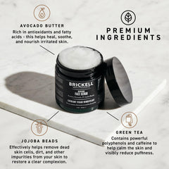 Brickell Men's Products close-up texture of scrub showing exfoliant particles and smoothness