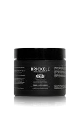 Brickell pomade front jar showing label and compact 2 oz benefit