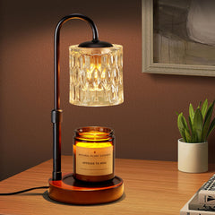 Briever front view with walnut base showing elegant design and safe warming