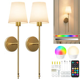Brightown gold sconces front view showing sleek modern decor benefit