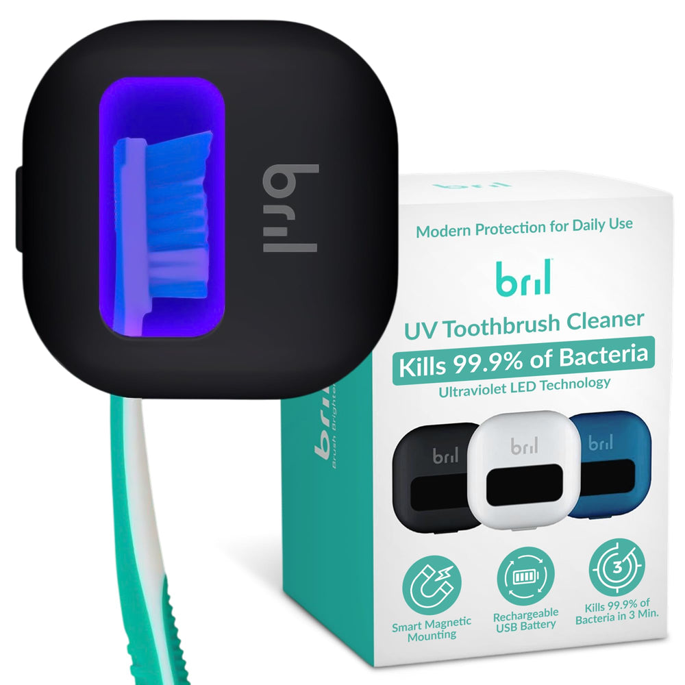 Bril front view wall-mounted showing neat toothbrush storage and organization