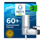 BRITA Elite front view showing chrome mount and compact profile for easy filtration