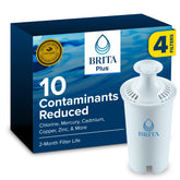 BRITA front packaging showing four-pack and environmental benefit