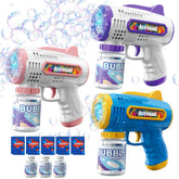 Britik front packaging showing three bubble guns and accessories for easy gifting