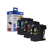 Brother LC1013PKS front packaging showing cyan magenta yellow set and benefits