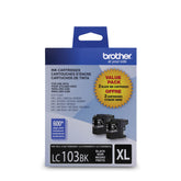 Brother LC1032PKS front packaging showing two black cartridges and clear model label, ensures correct purchase