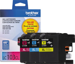 Brother LC1033PKS front packaging showing genuine three-pack and clear compatibility