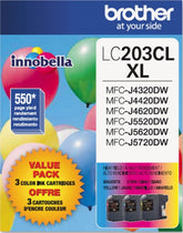 Brother LC2033PKS front packaging showing three cartridges and clear branding, ensures purchase confidence