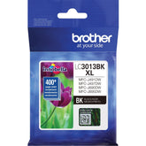 Brother LC3013BK front packaging showing product and compatibility benefits