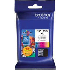 Brother LC30173PK ink nozzle closeup demonstrating precise print head fit for improved color accuracy and consistent results