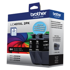 Brother LC401XL installed in MFC-J1010DW printer printing a crisp black document for consistent results